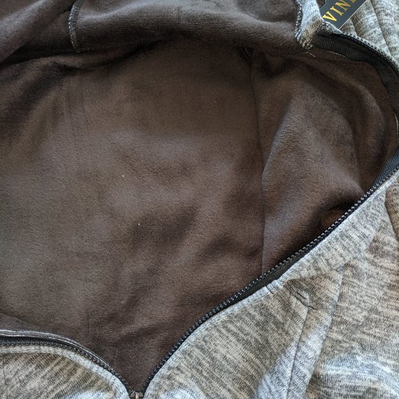 Fur Lined Jogger Sweatpants Gray L/XL Jvini - Picture 2 of 8